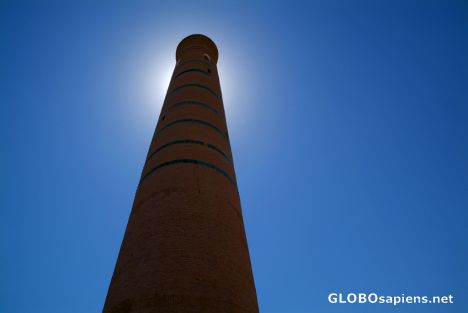 Postcard Khiva - minaret in the sun