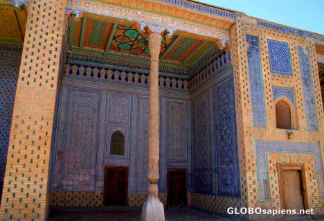 Postcard Khiva - inside the Islamic school
