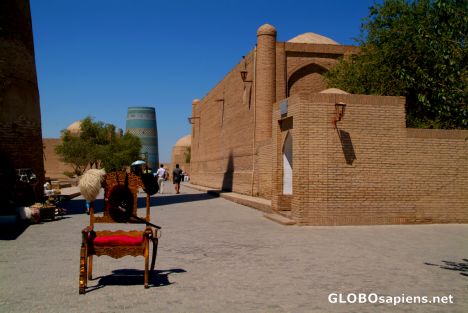 Postcard Khiva - chair one for taking pictures