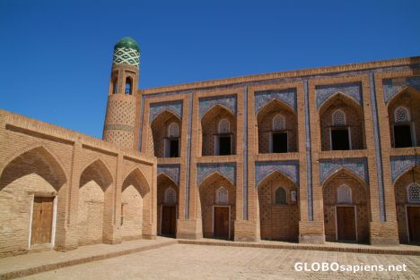 Postcard Khiva - school's counrtyard
