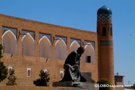 Postcard Khiva - the only monument in the old town