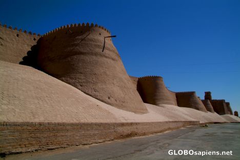 Postcard Khiva - City walls 3