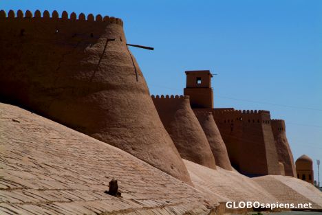 Postcard Khiva - City walls 4