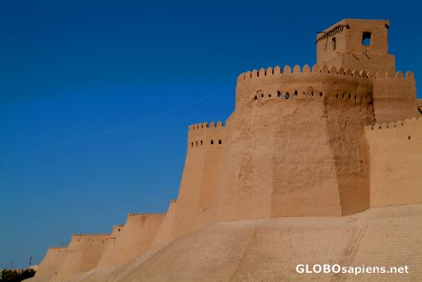 Postcard Khiva - City walls 5 & fort
