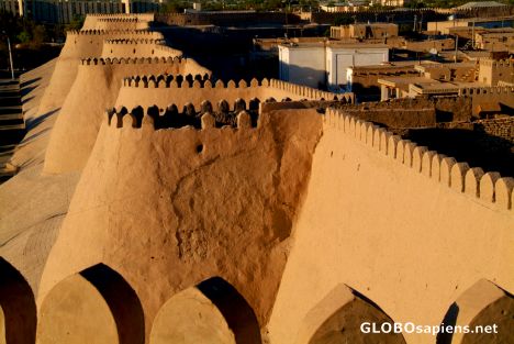Postcard Khiva - City walls 8