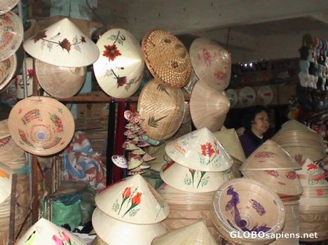Postcard Conical hats on the Hue market