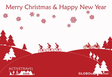Postcard Merry Christmas from Active Travel Asia