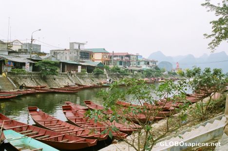 Postcard Boats to Perfume Pagoda