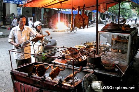 Postcard Lao Cai Street Vendors