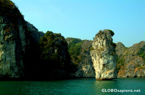 Postcard Ha Long Bay - Another lonely rock
