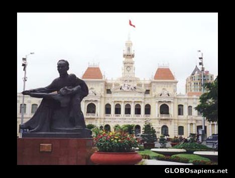 Postcard City hall of Ho chi minh city.
