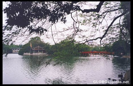 Postcard Hanoi´s central lake.