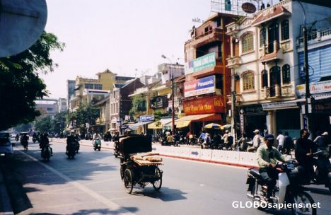 Postcard Typical Street in Hanoi