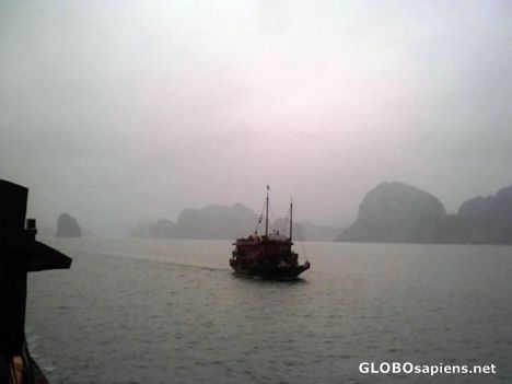 Postcard Overcast Day in Halong Bay