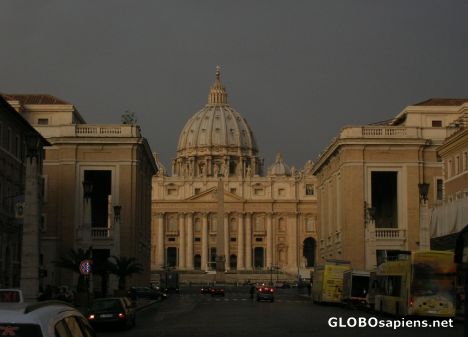 Postcard Time to go to sleep in Vatican premises