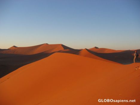 Postcard On top of Dune 45 at sunrise.