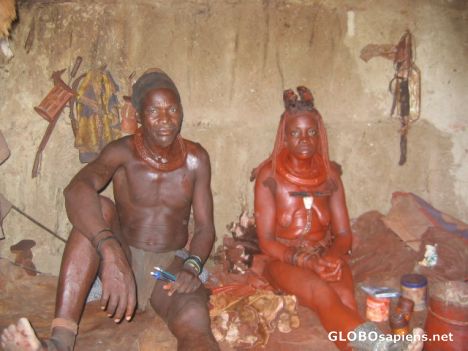 Postcard A traditional Himba couple