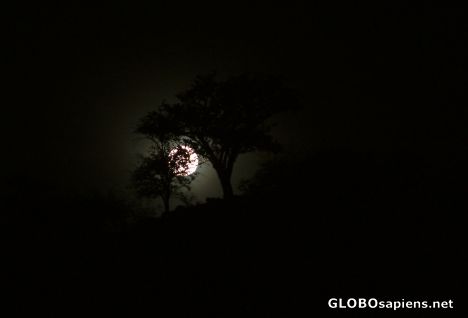 Postcard Namibia - Moonrise