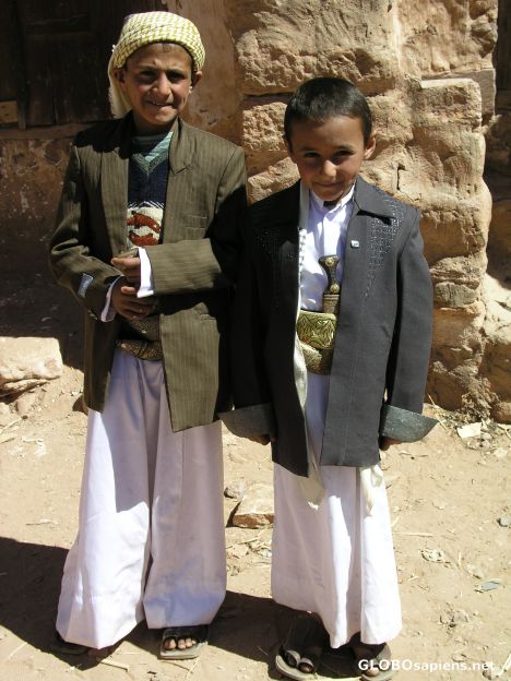 Postcard children of Yemen