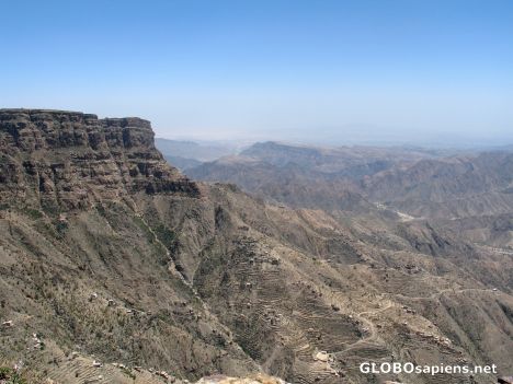 Postcard view from Kawkaban village, central Yemen