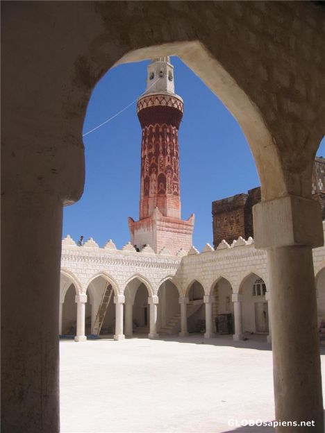 Postcard Jibla Mosque Courtyard and Minaret