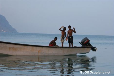 Postcard Young Fishermen
