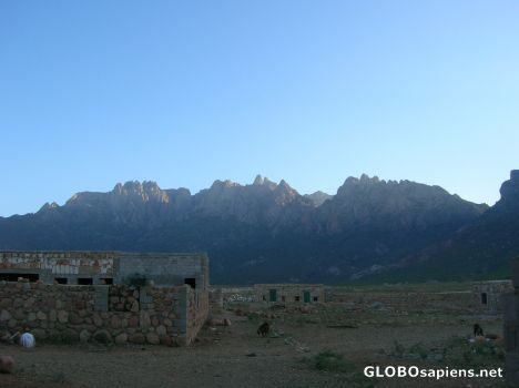 Postcard Montserrat type mountains in Socotra