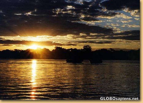 Postcard Lower Zambezi river(sunset)