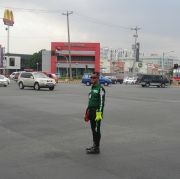 Dancing traffic warden 