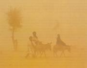 Visibility in the desert during sand storms