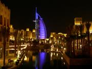 Reflections of the Burj al Arab at the Madinat Jumeirah Hotel