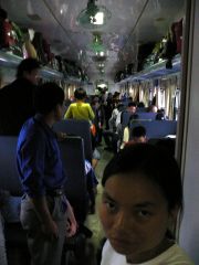 our train ride from Jiayuguan to Zhangye...you can read the comment from my face