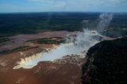 The Iguassu Falls from the air.
