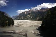 View of the broad Kali Gandaki River somewhere between Tatopani and Khutse