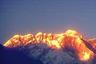 Setting Sun  over the Everest range