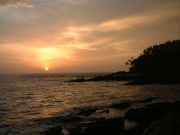 Sunset at the on a Kerala Beach.