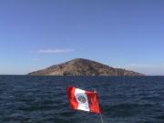 View of Taquile island from the boat.