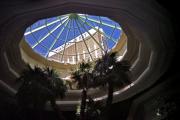 A skylight in the casino