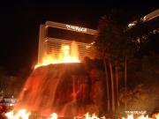 The erupting volcano at the Mirage