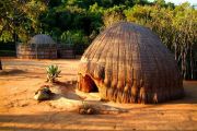 Swazi village of Mantenga