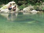 The clear water of TANGKAHAN The clear water of TANGKAHAN