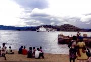 Ferry arriving at Likoma Island