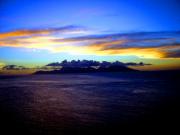 Goodbye Tahiti as the sun goes down