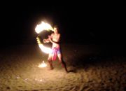 Fire dancing show at the beach