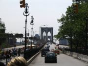 Shot of the Brooklyn Bridge in the distance