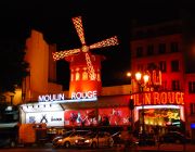 Moulin rouge at night