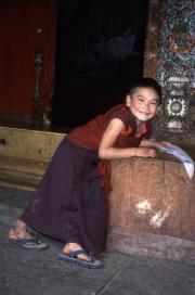 Bhutan, Paro Dzong, the little Monk