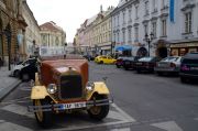 A vintage Praga car.