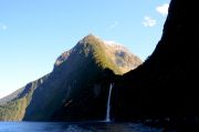 One of the permanent waterfalls at the Milford Sound