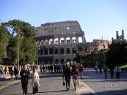 Approaching the Colosseum.